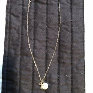 Brighton brand cross with pearl necklace